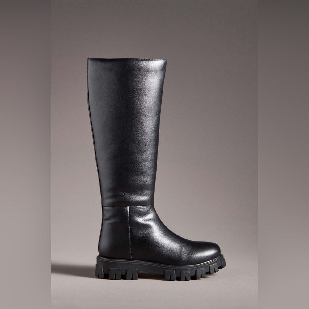 BC Footwear Hold Up Black Tall Vegan Boot 7 NWT